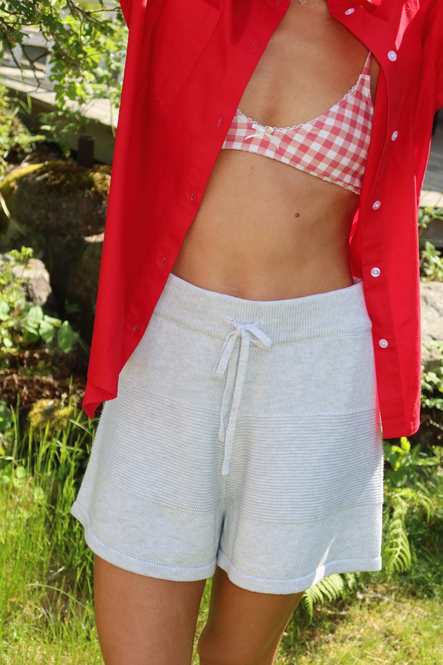 Soft Lounge Shorts - Light Grey