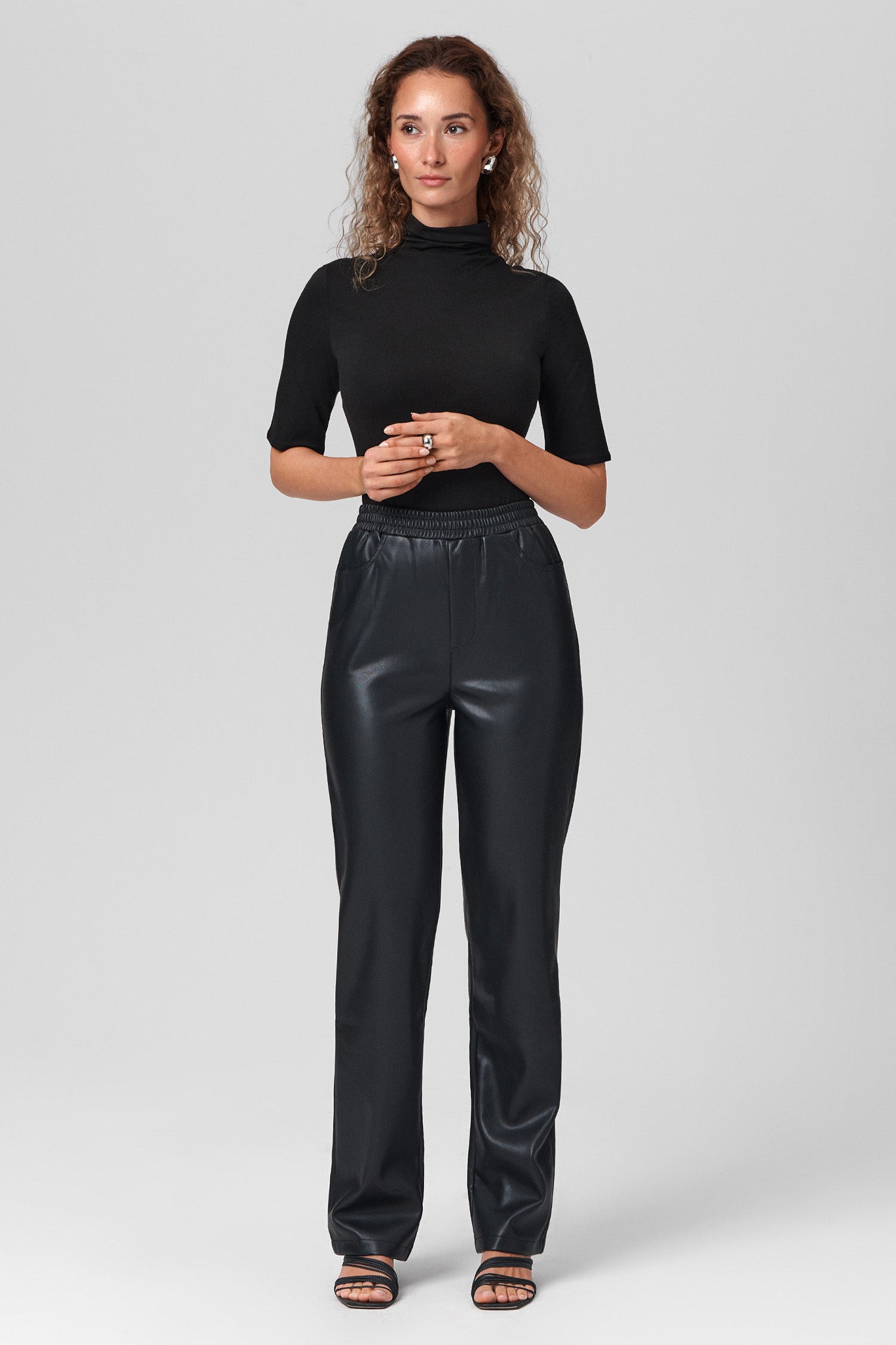 Leather Jeans Wide Leg WIDE-LEG FAUX LEATHER PANTS – AZADOURA
