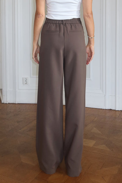 Flowy Suit Pants - Brown