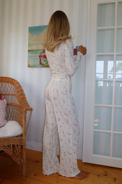 Soft Bloom Pyjama Top - Ivory
