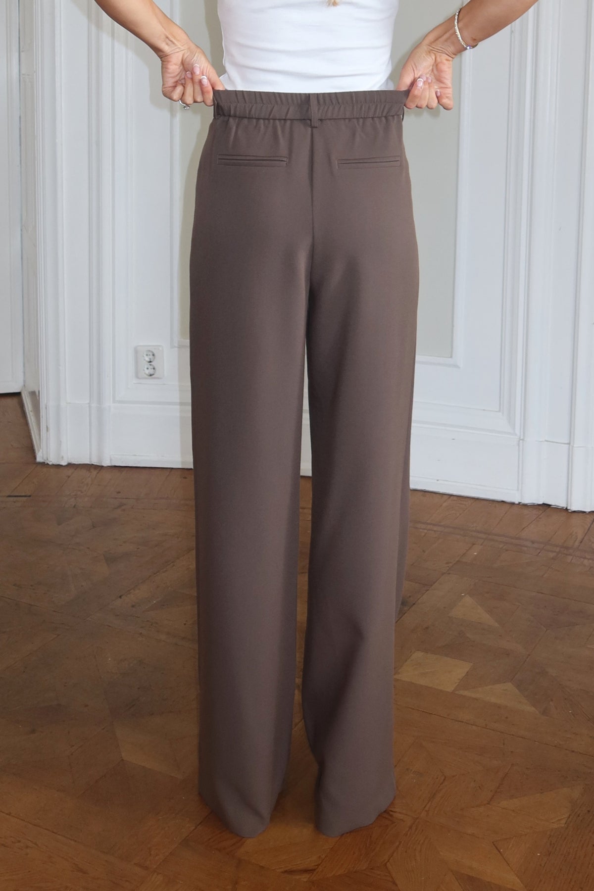 Flowy Suit Pants - Brown
