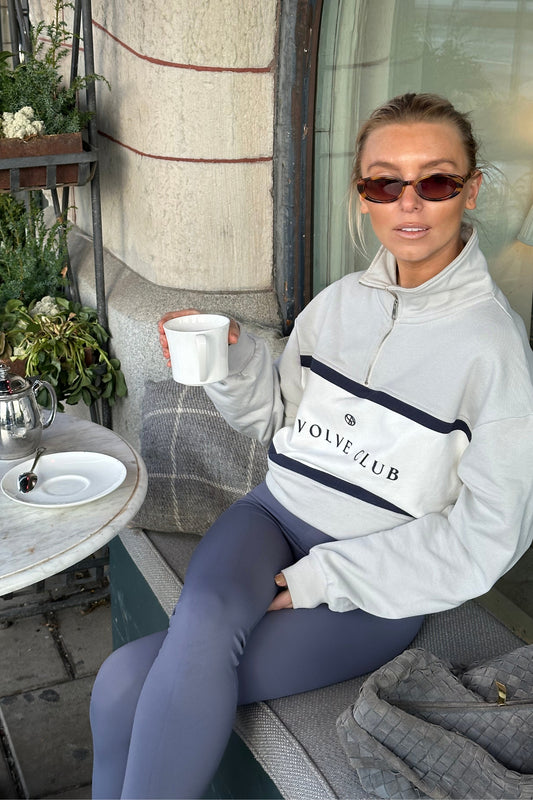 Evolve Half Zip Sweater - Light Grey