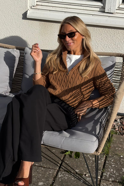 Signature Cable Sweater - Camel