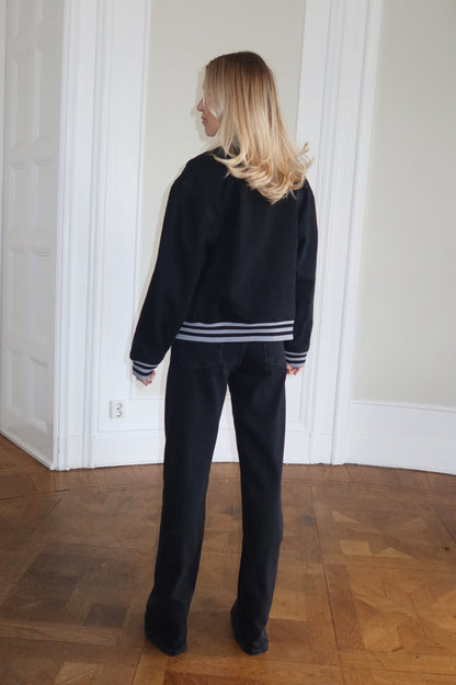 SA Signature Baseball Jacket - Washed Black