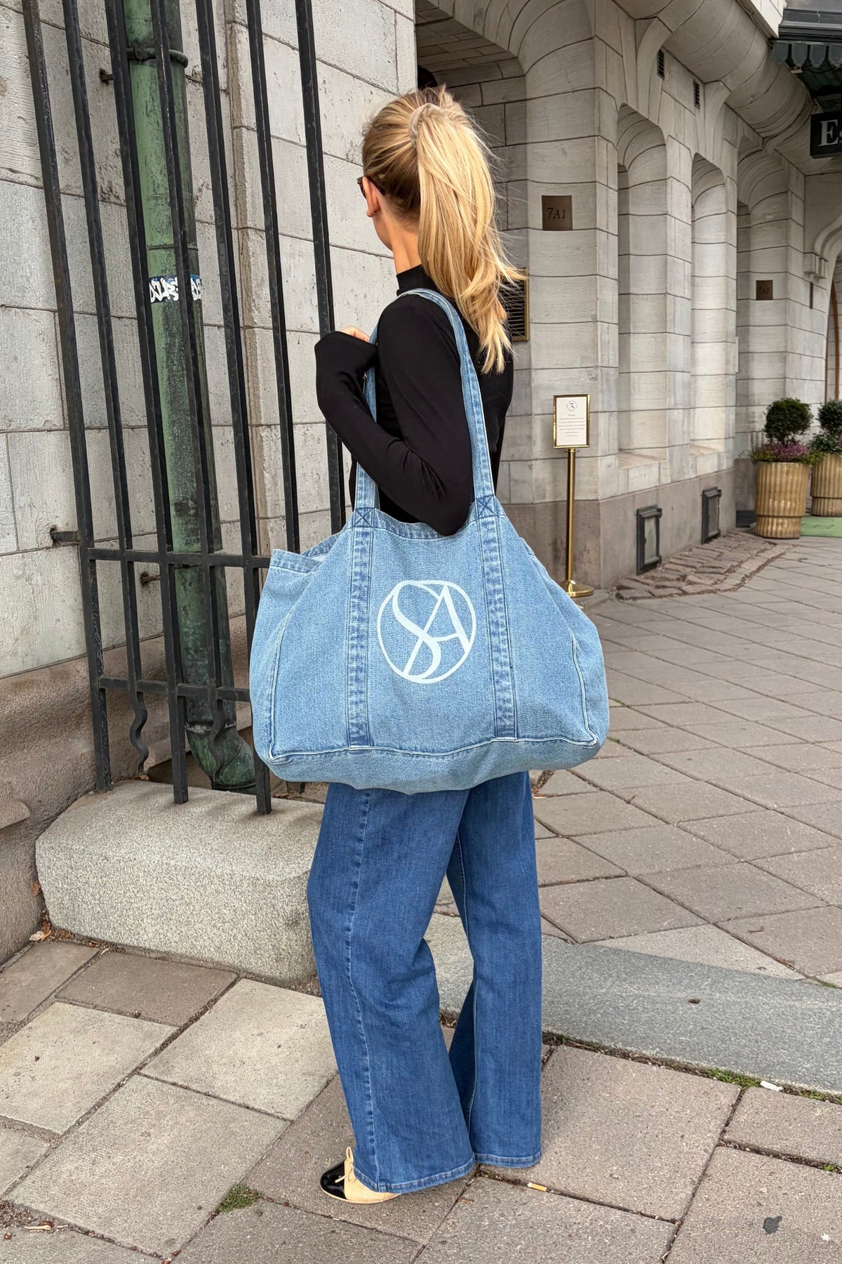 Jeans Tote Bag - Blue