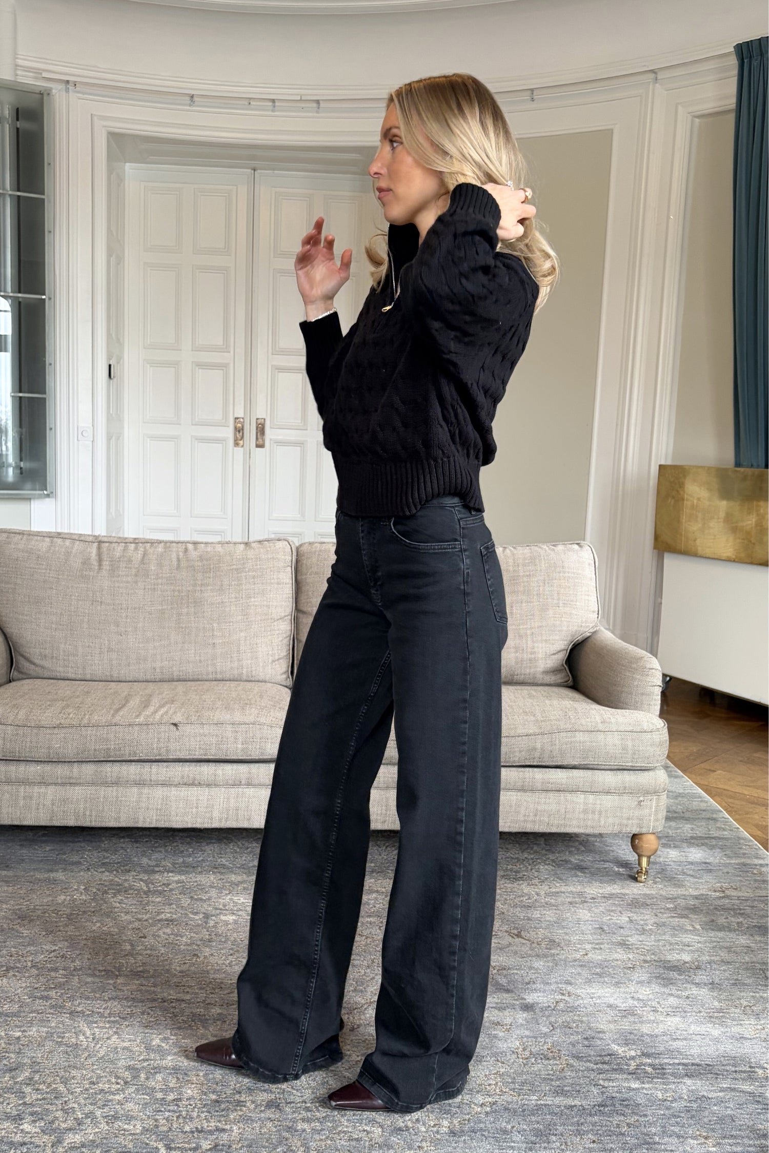 Everyday Relaxed Jeans - Washed Black – Sanne Alexandra