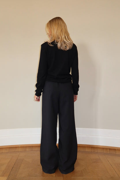 Flowy Suit Pants - Black