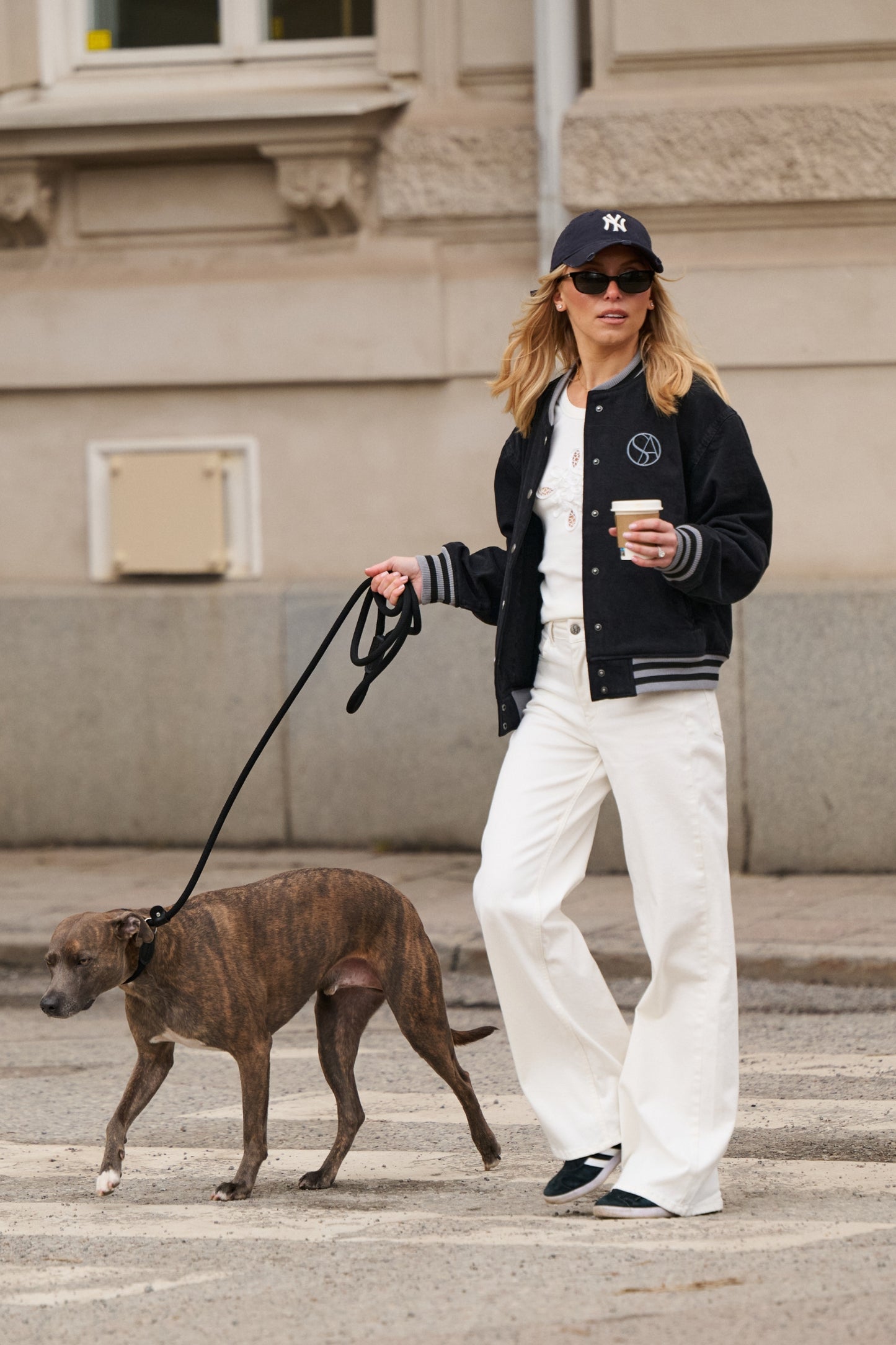 SA Signature Baseball Jacket - Washed Black