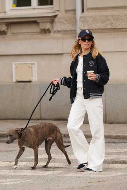 SA Signature Baseball Jacket - Washed Black