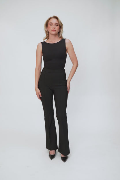 Luxe Flared Pants - Black